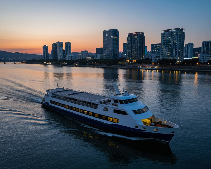 Han River Ferry at Twilight