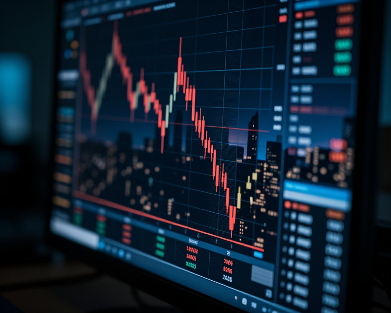 Symbolic representation of stock market crash and geopolitical tension